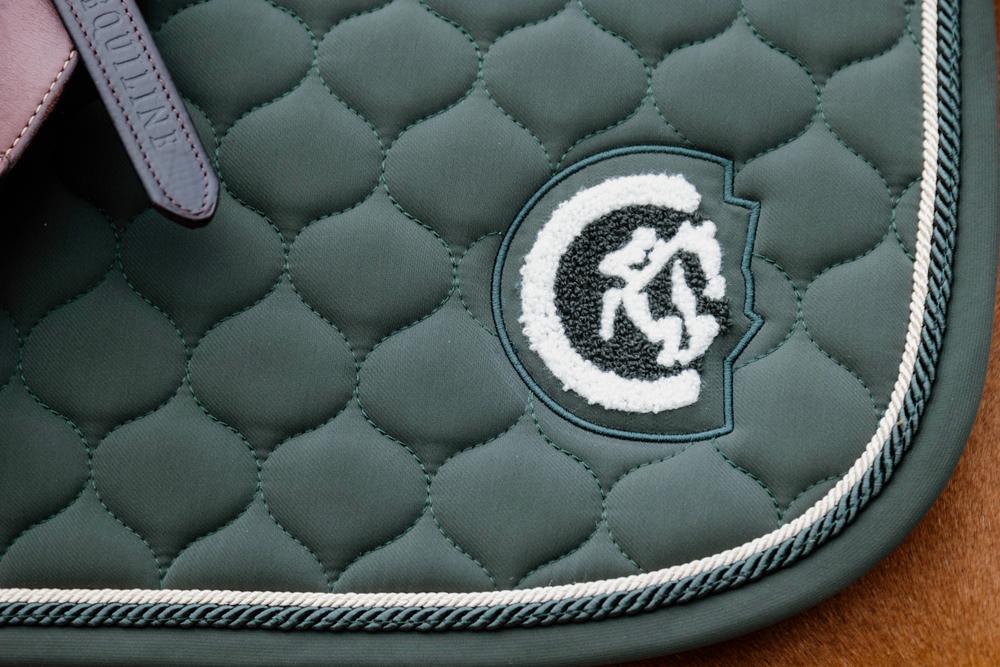 Kentucky Horsewear Saddle Pad 3D Logo Onion Quilt Jumping - Pine Green - Kentucky Horsewear - Equiluxe Tack