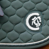 Kentucky Horsewear Saddle Pad 3D Logo Onion Quilt Jumping - Pine Green - Kentucky Horsewear - Equiluxe Tack