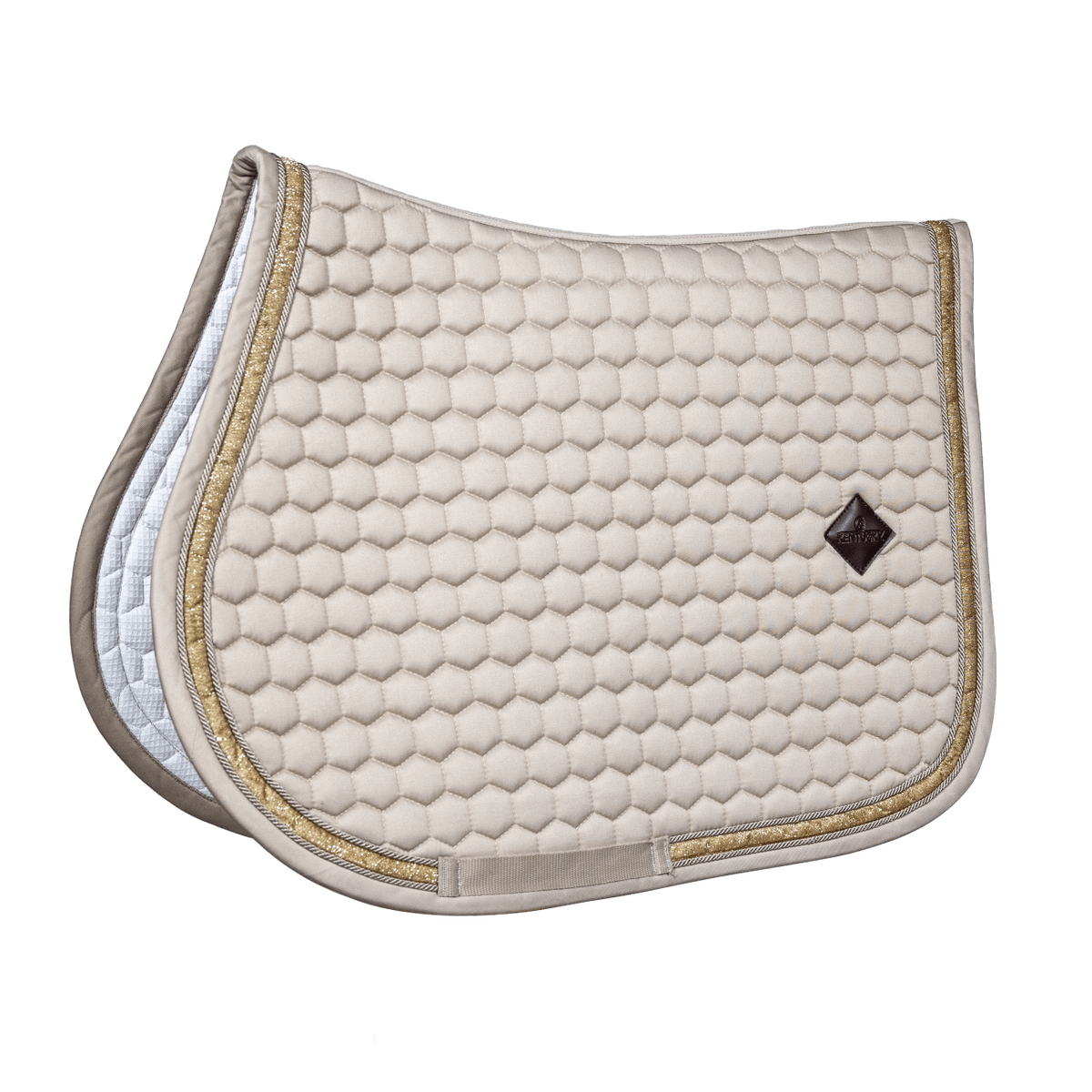Kentucky Horsewear Saddle Pad Glitter Band Jumping - Beige - Kentucky Horsewear - Equiluxe Tack