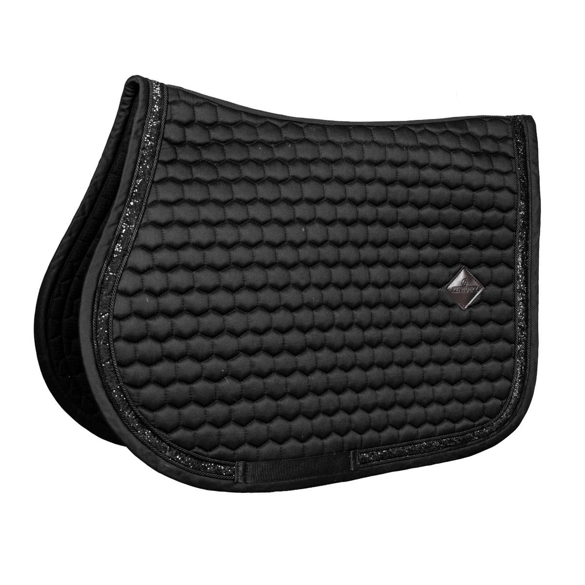 Kentucky Horsewear Saddle Pad Glitter Band Jumping - Black - Kentucky Horsewear - Equiluxe Tack