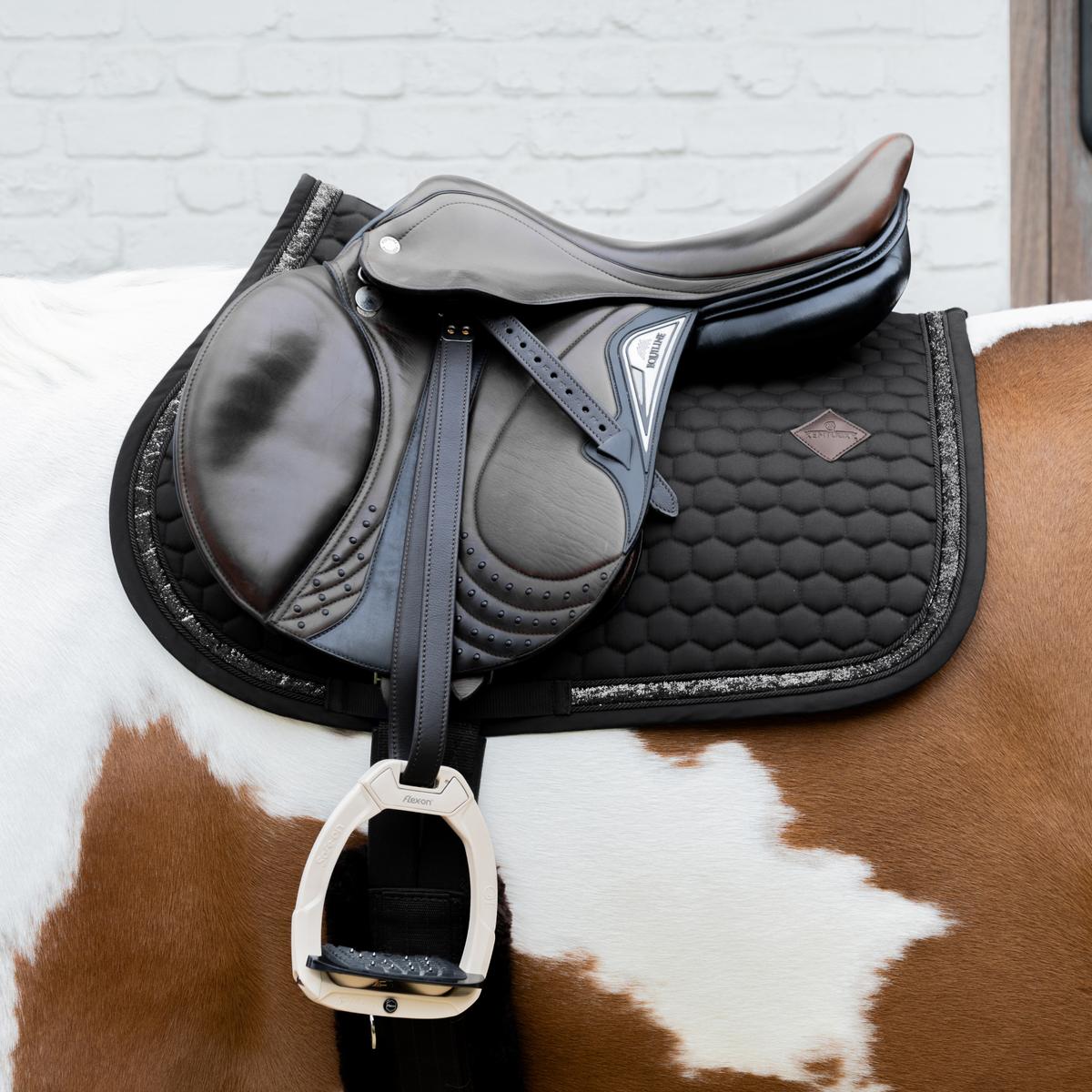 Kentucky Horsewear Saddle Pad Glitter Band Jumping - Black - Kentucky Horsewear - Equiluxe Tack