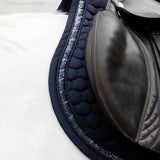 Kentucky Horsewear Saddle Pad Glitter Band Jumping - Navy - Kentucky Horsewear - Equiluxe Tack