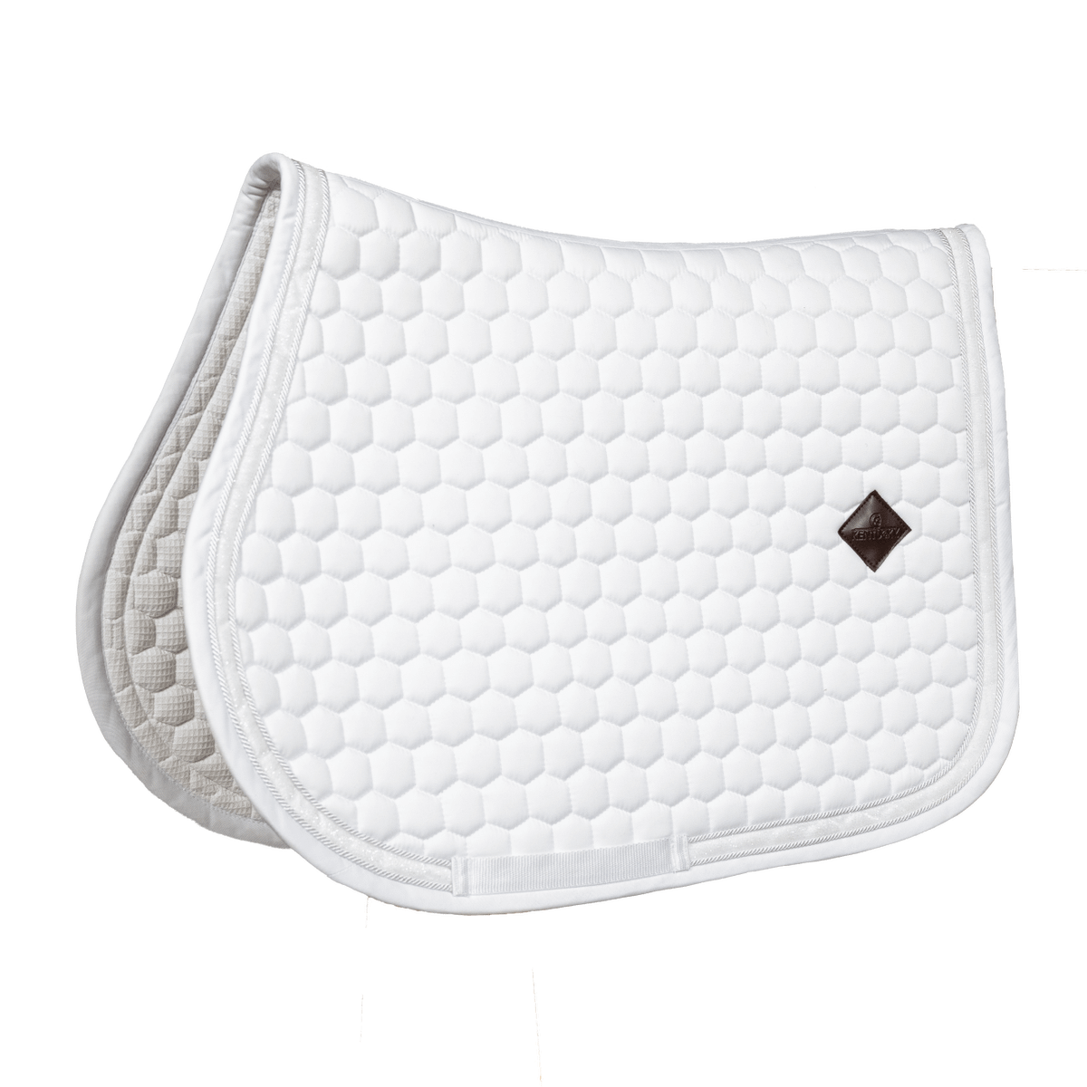 Kentucky Horsewear Saddle Pad Glitter Band Jumping - White - Kentucky Horsewear - Equiluxe Tack