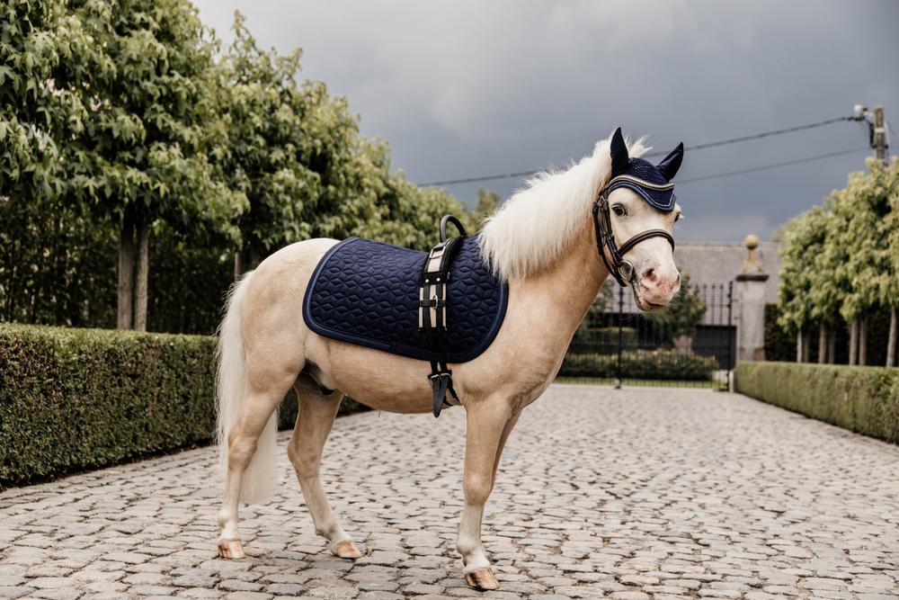 Kentucky Horsewear Saddle Pad Glitter Rope Jumping - Navy - Kentucky Horsewear - Equiluxe Tack