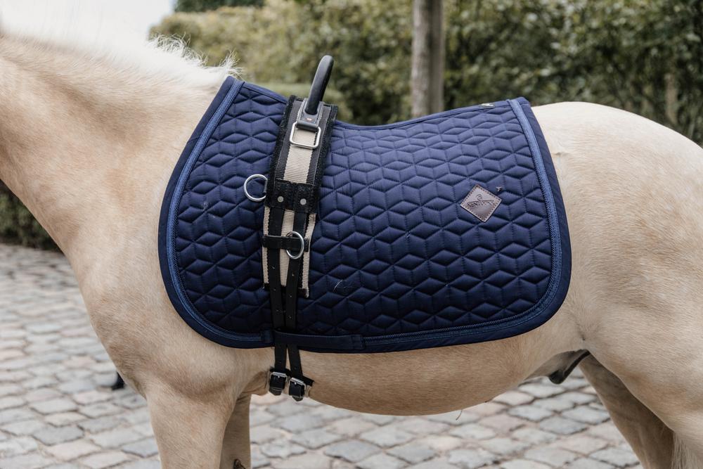 Kentucky Horsewear Saddle Pad Glitter Rope Jumping - Navy - Kentucky Horsewear - Equiluxe Tack