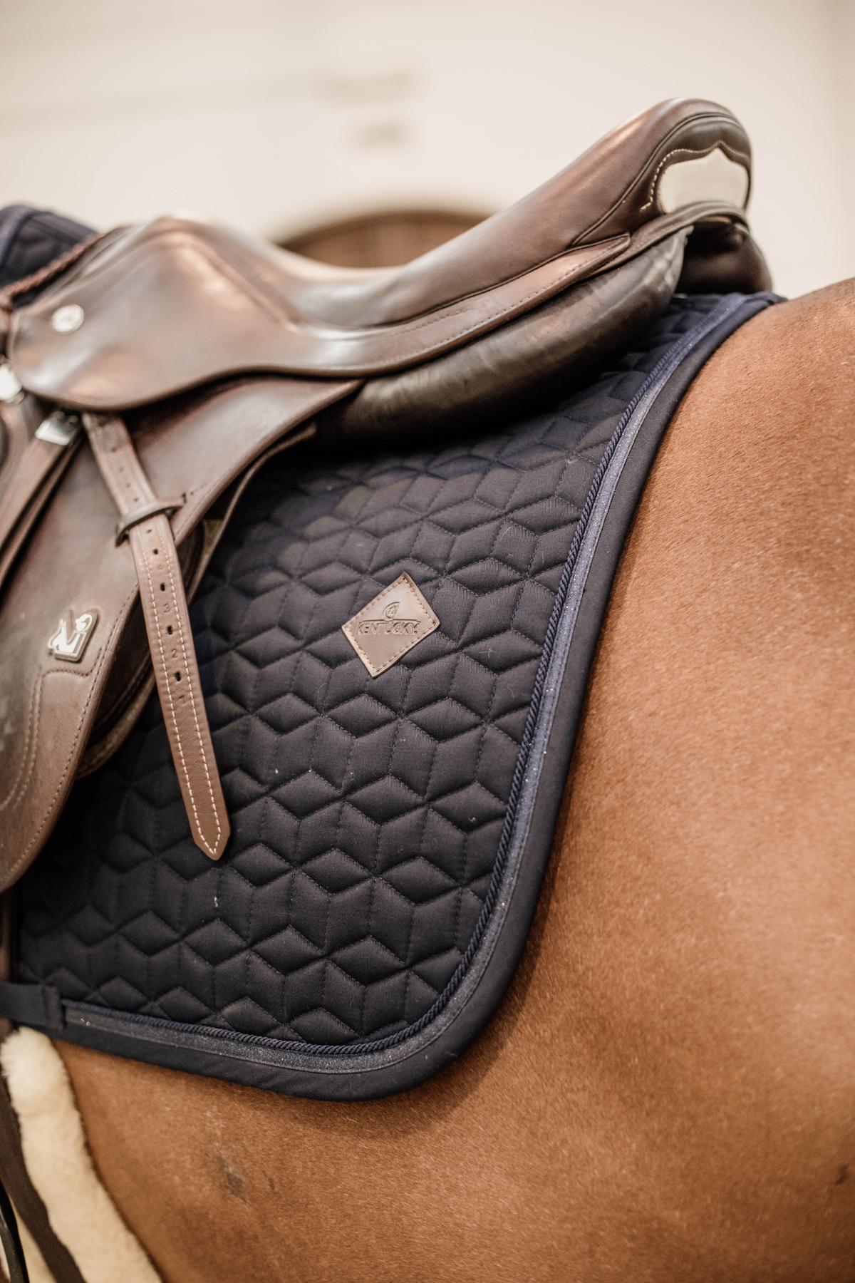 Kentucky Horsewear Saddle Pad Glitter Rope Jumping - Navy - Kentucky Horsewear - Equiluxe Tack