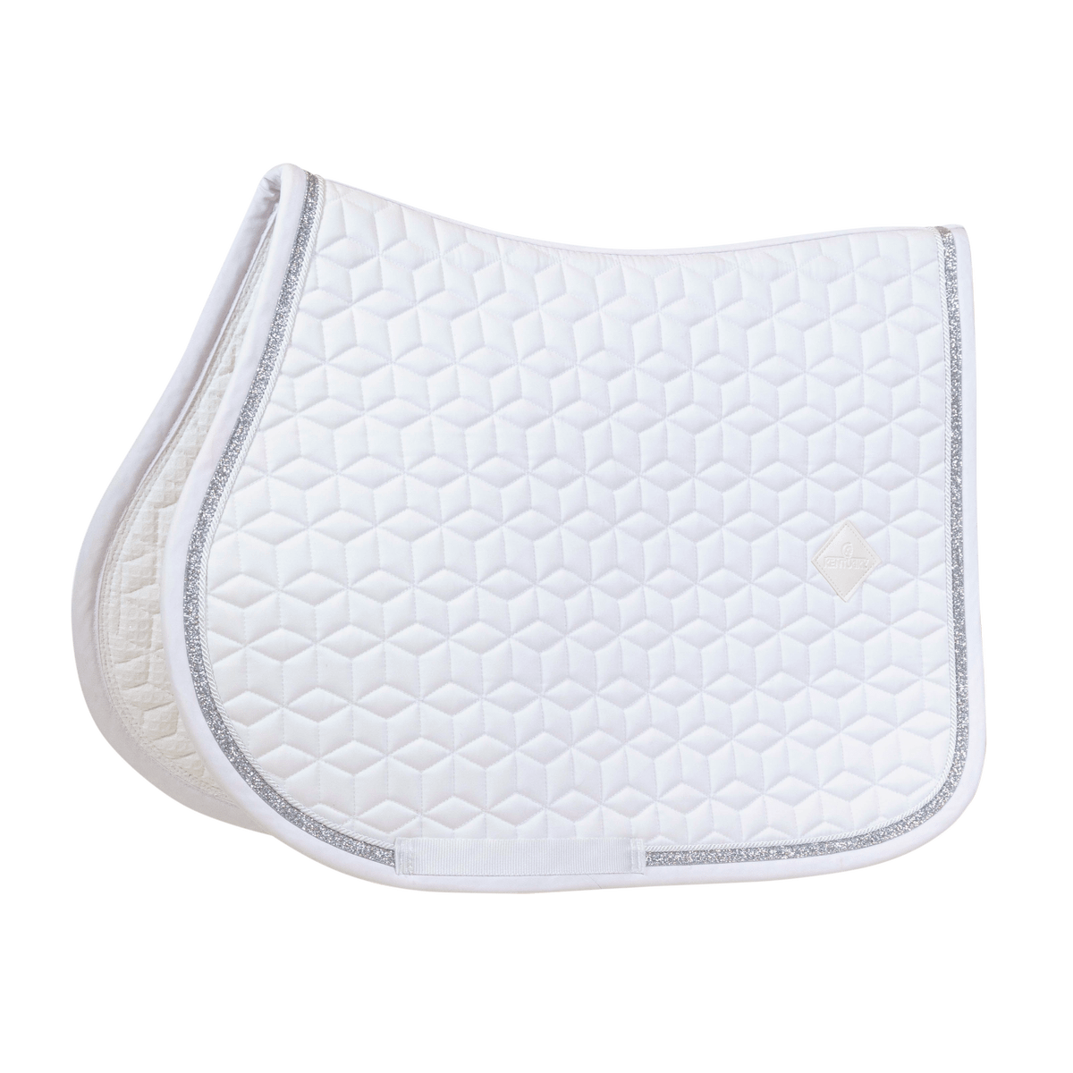 Kentucky Horsewear Saddle Pad Glitter Rope Jumping - White - Kentucky Horsewear - Equiluxe Tack
