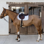 Kentucky Horsewear Saddle Pad Glitter Rope Jumping - White/Navy - Kentucky Horsewear - Equiluxe Tack