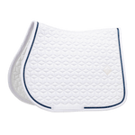 Kentucky Horsewear Saddle Pad Glitter Rope Jumping - White/Navy - Kentucky Horsewear - Equiluxe Tack