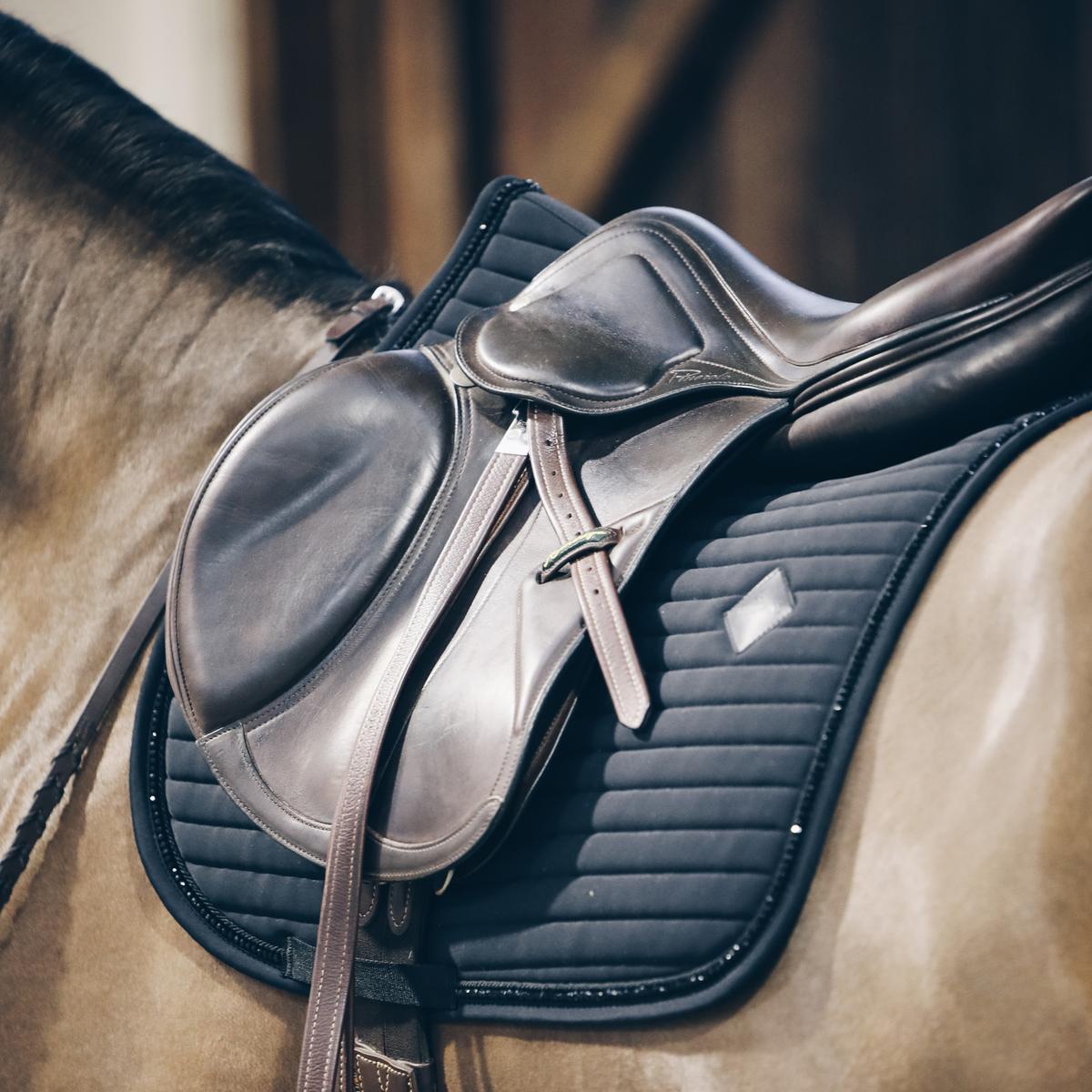 Kentucky Horsewear Saddle Pad Pearls Jumping - Black - Kentucky Horsewear - Equiluxe Tack