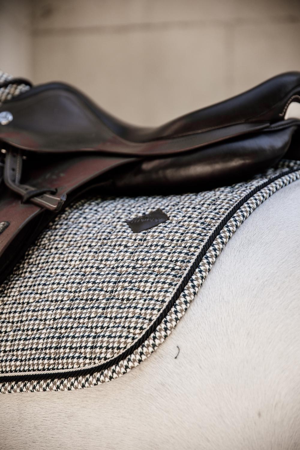 Kentucky Horsewear Saddle Pad Pied De Poule Jumping - Brown - Kentucky Horsewear - Equiluxe Tack