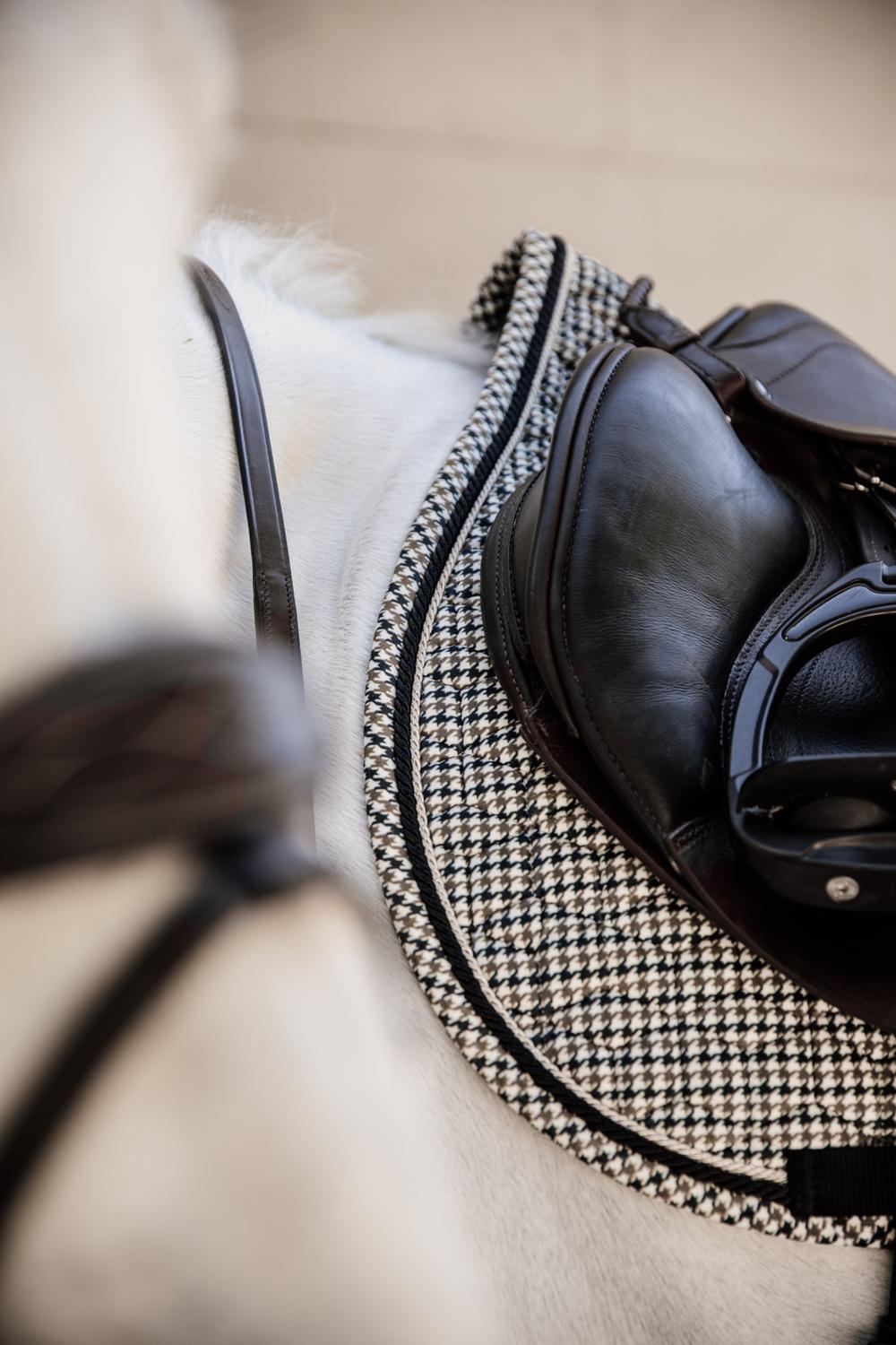 Kentucky Horsewear Saddle Pad Pied De Poule Jumping - Brown - Kentucky Horsewear - Equiluxe Tack