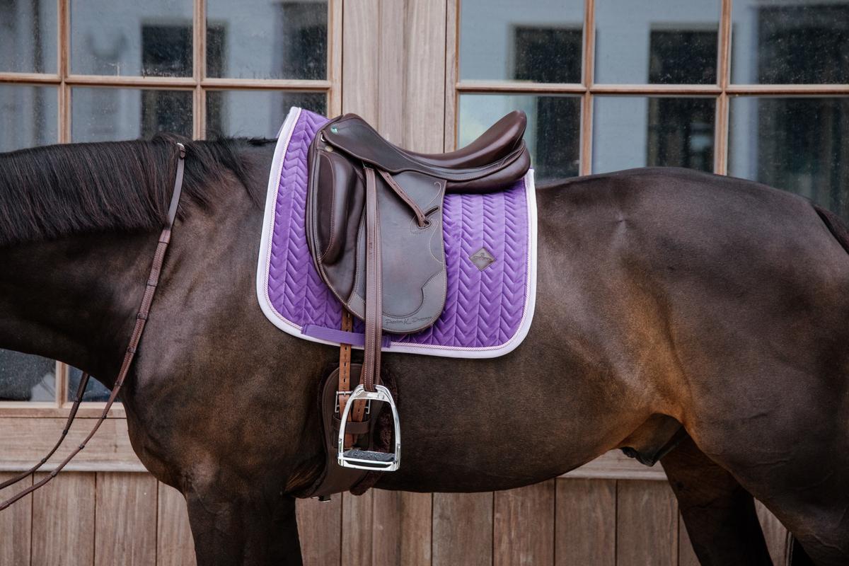 Kentucky Horsewear Saddle Pad Velvet Contrast Dressage - Kentucky Horsewear - Equiluxe Tack