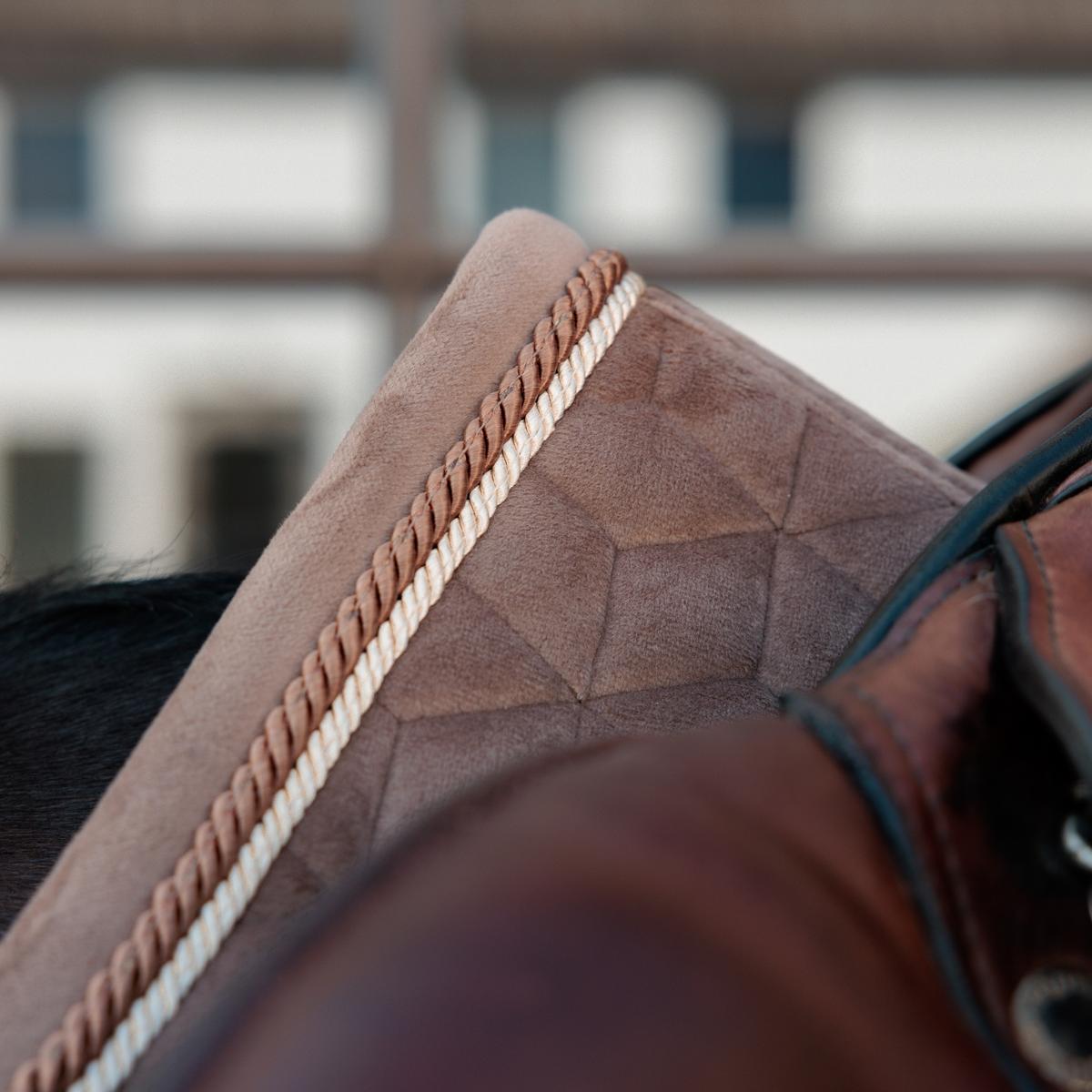 Kentucky Horsewear Saddle Pad Velvet Jumping - Beige - Kentucky Horsewear - Equiluxe Tack