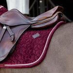 Kentucky Horsewear Saddle Pad Velvet Jumping - Bordeaux - Kentucky Horsewear - Equiluxe Tack