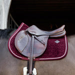 Kentucky Horsewear Saddle Pad Velvet Jumping - Bordeaux - Kentucky Horsewear - Equiluxe Tack