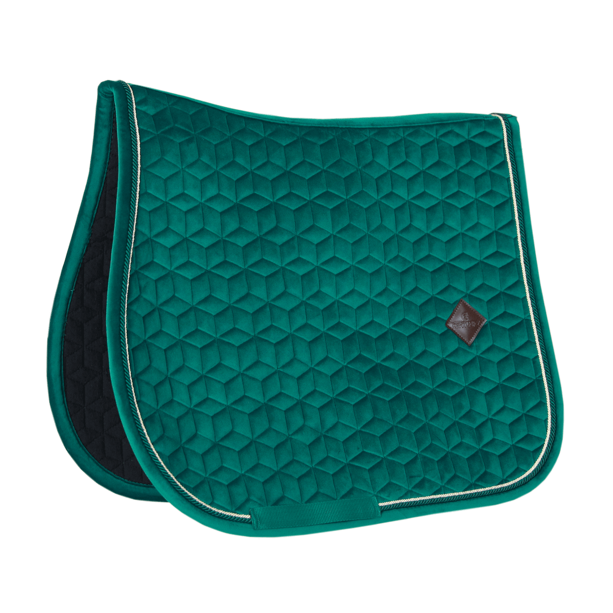 Kentucky Horsewear Saddle Pad Velvet Jumping - Dark Green - Kentucky Horsewear - Equiluxe Tack