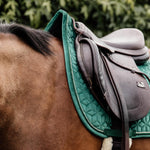 Kentucky Horsewear Saddle Pad Velvet Jumping - Dark Green - Kentucky Horsewear - Equiluxe Tack
