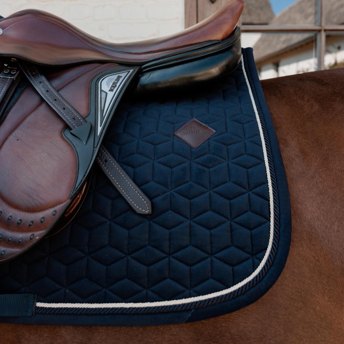 Kentucky Horsewear Saddle Pad Velvet Jumping - Dark Navy - Kentucky Horsewear - Equiluxe Tack
