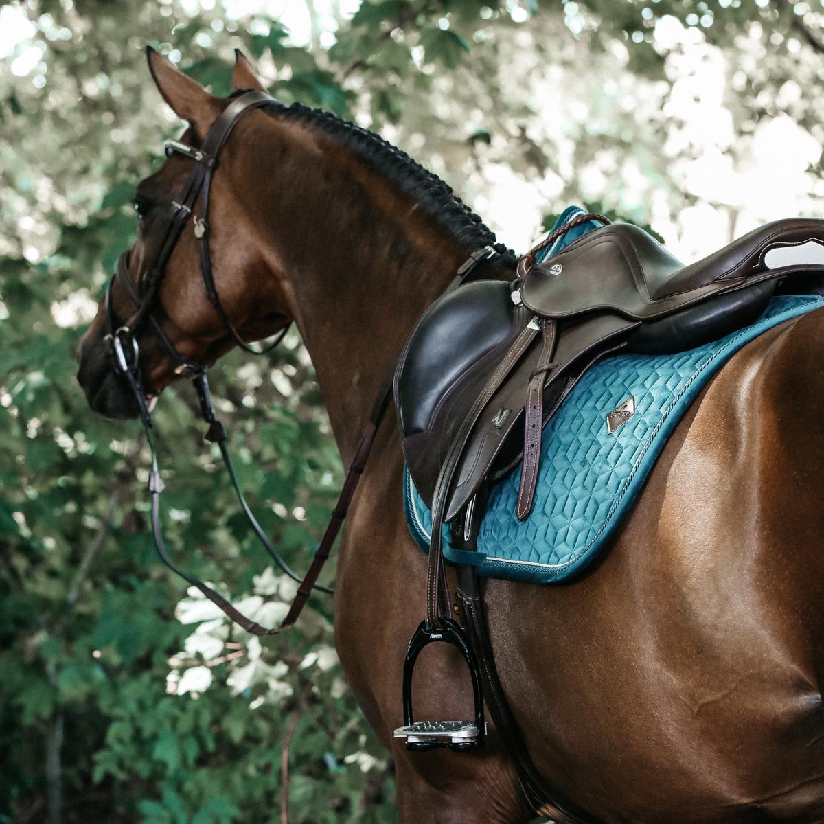 Kentucky Horsewear Saddle Pad Velvet Jumping - Emerald - Kentucky Horsewear - Equiluxe Tack