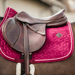 Kentucky Horsewear Saddle Pad Velvet Jumping - Fuchsia - Kentucky Horsewear - Equiluxe Tack
