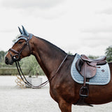 Kentucky Horsewear Saddle Pad Velvet Jumping - Light Blue - Kentucky Horsewear - Equiluxe Tack