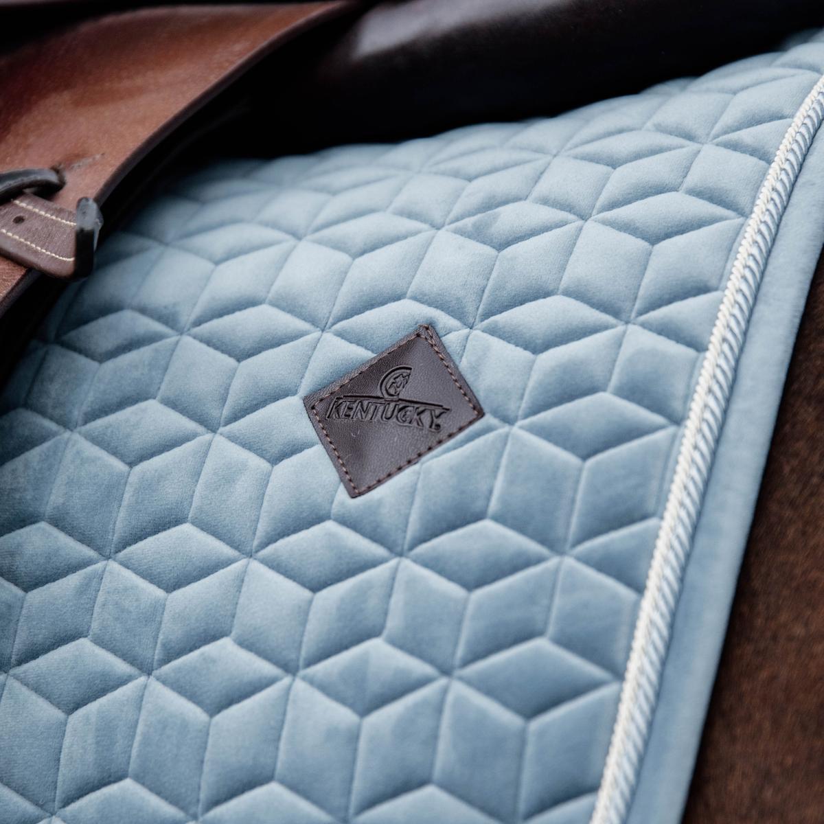 Kentucky Horsewear Saddle Pad Velvet Jumping - Light Blue - Kentucky Horsewear - Equiluxe Tack