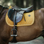 Kentucky Horsewear Saddle Pad Velvet Jumping - Mustard - Kentucky Horsewear - Equiluxe Tack