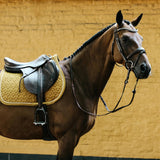Kentucky Horsewear Saddle Pad Velvet Jumping - Mustard - Kentucky Horsewear - Equiluxe Tack