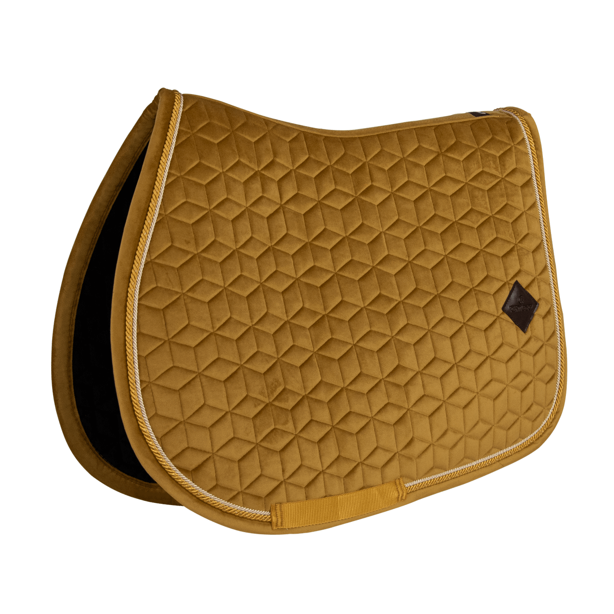 Kentucky Horsewear Saddle Pad Velvet Jumping - Mustard - Kentucky Horsewear - Equiluxe Tack