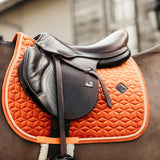 Kentucky Horsewear Saddle Pad Velvet Jumping - Orange - Kentucky Horsewear - Equiluxe Tack