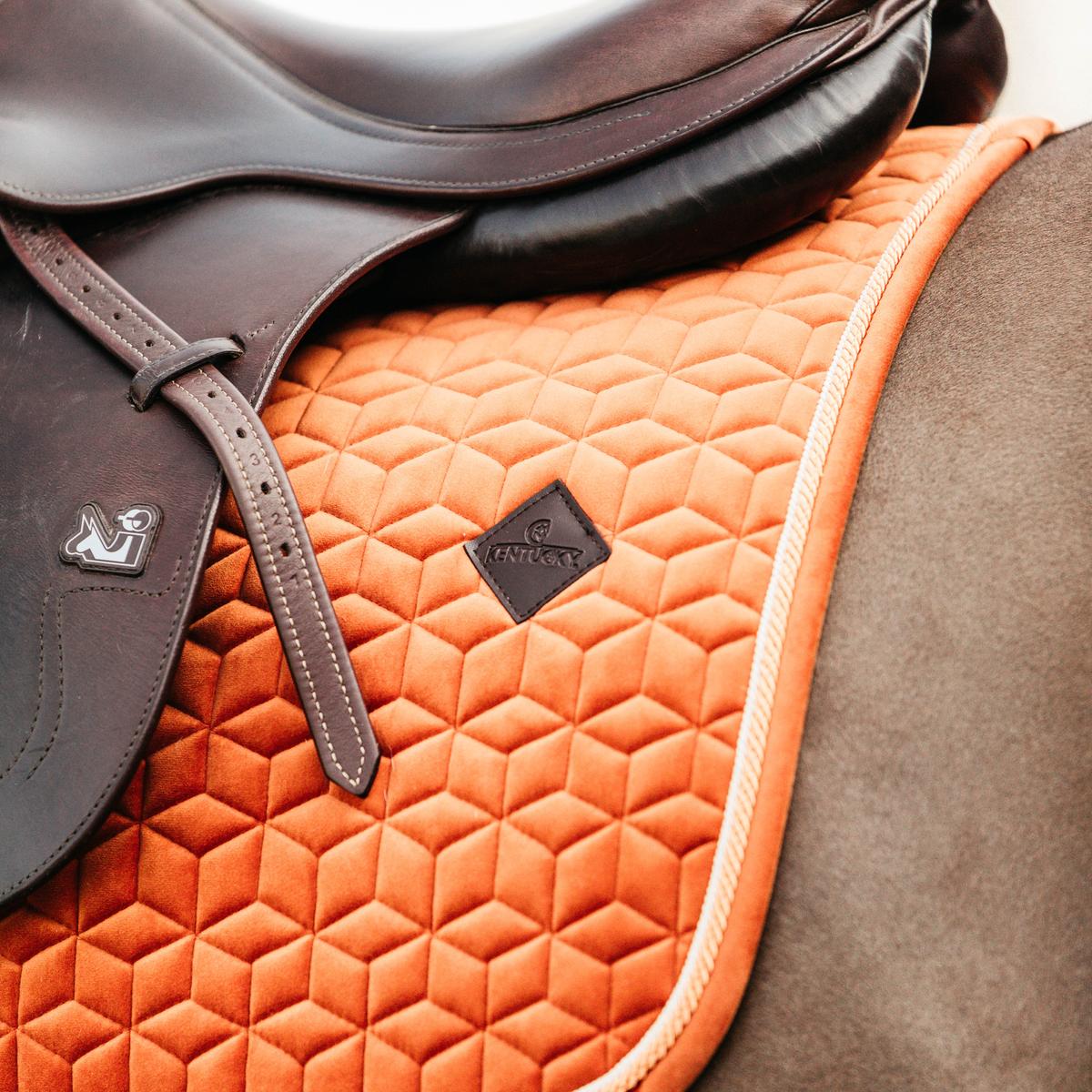 Kentucky Horsewear Saddle Pad Velvet Jumping - Orange - Kentucky Horsewear - Equiluxe Tack