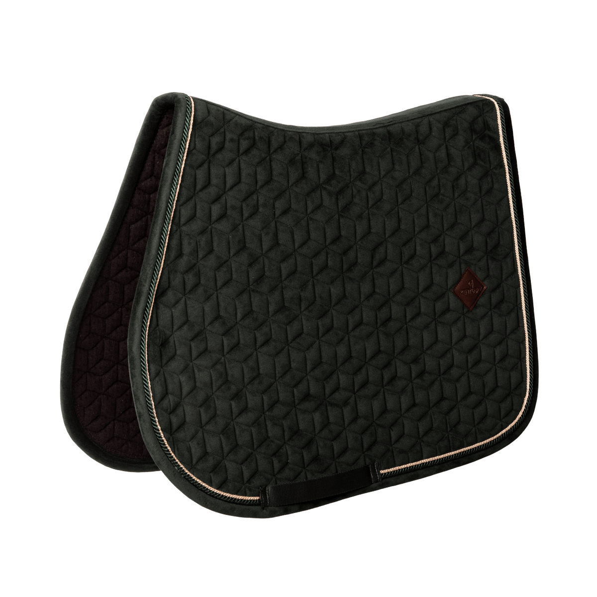 Kentucky Horsewear Saddle Pad Velvet Jumping - Pine Green - Kentucky Horsewear - Equiluxe Tack