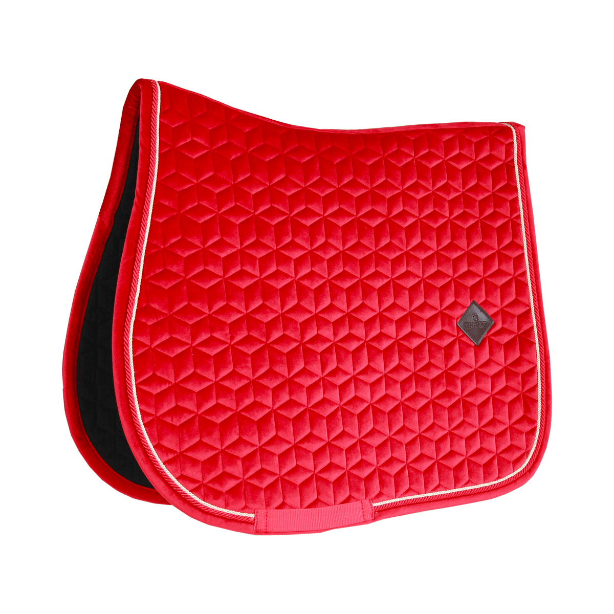 Kentucky Horsewear Saddle Pad Velvet Jumping - Red - Kentucky Horsewear - Equiluxe Tack