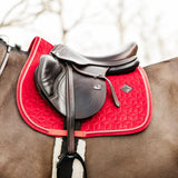 Kentucky Horsewear Saddle Pad Velvet Jumping - Red - Kentucky Horsewear - Equiluxe Tack
