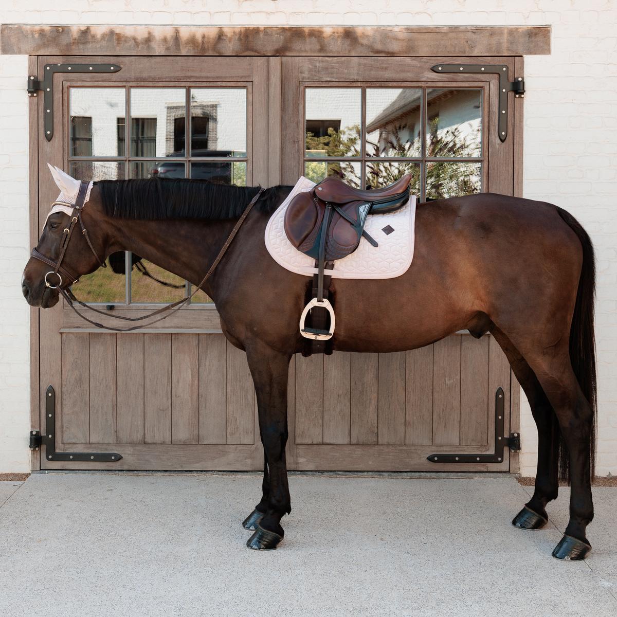 Kentucky Horsewear Saddle Pad Velvet Jumping - Soft Rose - Kentucky Horsewear - Equiluxe Tack