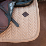 Kentucky Horsewear Saddle Pad Velvet Mini Pearls Jumping - Beige - Kentucky Horsewear - Equiluxe Tack