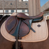 Kentucky Horsewear Saddle Pad Velvet Mini Pearls Jumping - Beige - Kentucky Horsewear - Equiluxe Tack