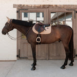 Kentucky Horsewear Saddle Pad Velvet Mini Pearls Jumping - Beige - Kentucky Horsewear - Equiluxe Tack