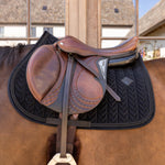 Kentucky Horsewear Saddle Pad Velvet Mini Pearls Jumping - Black - Kentucky Horsewear - Equiluxe Tack
