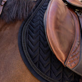 Kentucky Horsewear Saddle Pad Velvet Mini Pearls Jumping - Black - Kentucky Horsewear - Equiluxe Tack