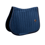 Kentucky Horsewear Saddle Pad Velvet Mini Pearls Jumping - Navy - Kentucky Horsewear - Equiluxe Tack