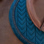 Kentucky Horsewear Saddle Pad Velvet Mini Pearls Jumping - Navy - Kentucky Horsewear - Equiluxe Tack