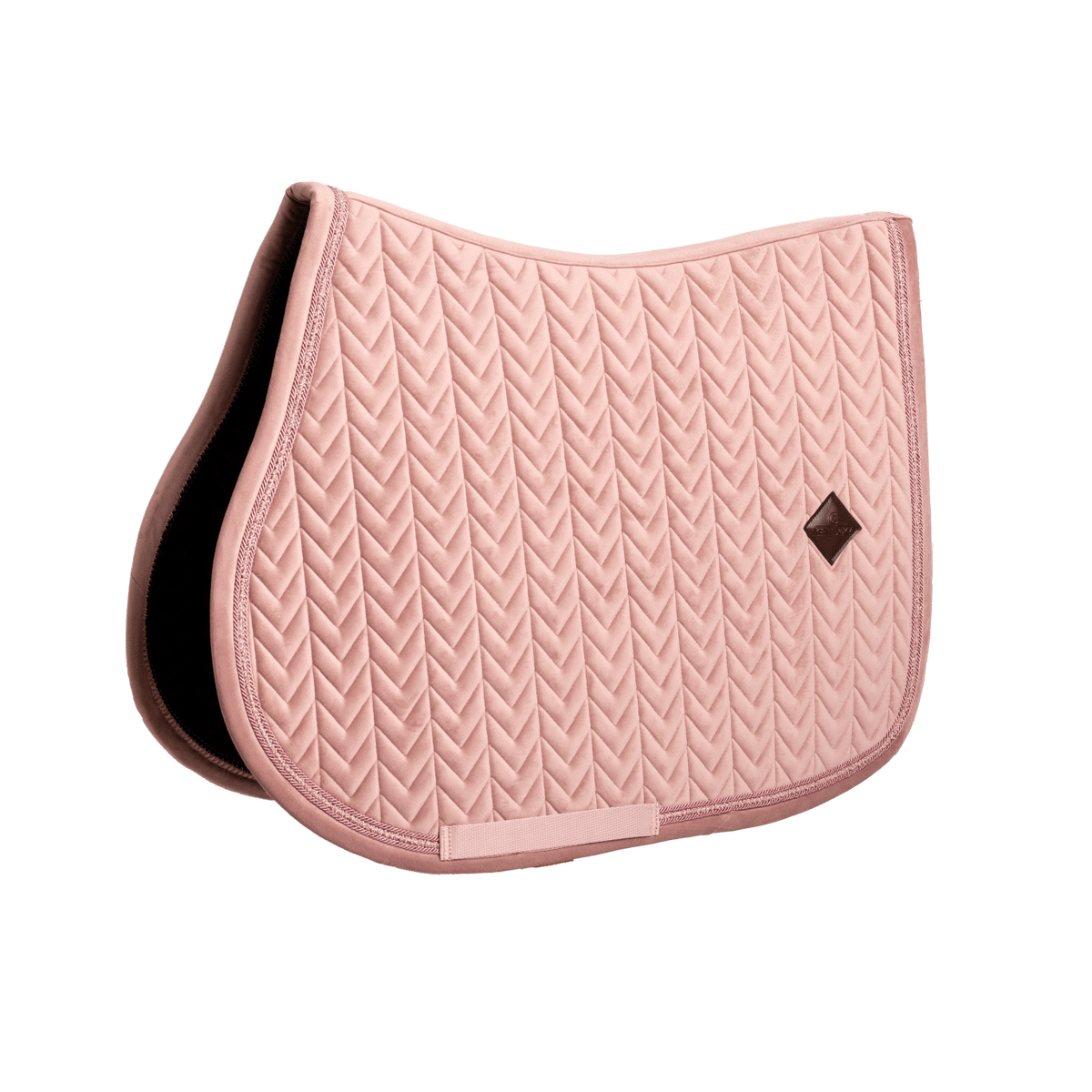 Kentucky Horsewear Saddle Pad Velvet Mini Pearls Jumping - Old Rose - Kentucky Horsewear - Equiluxe Tack