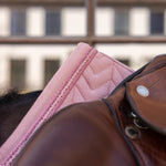Kentucky Horsewear Saddle Pad Velvet Mini Pearls Jumping - Old Rose - Kentucky Horsewear - Equiluxe Tack