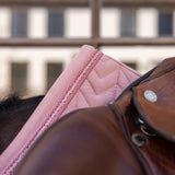 Kentucky Horsewear Saddle Pad Velvet Mini Pearls Jumping - Old Rose - Kentucky Horsewear - Equiluxe Tack
