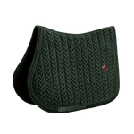 Kentucky Horsewear Saddle Pad Velvet Mini Pearls Jumping - Pine Green - Kentucky Horsewear - Equiluxe Tack