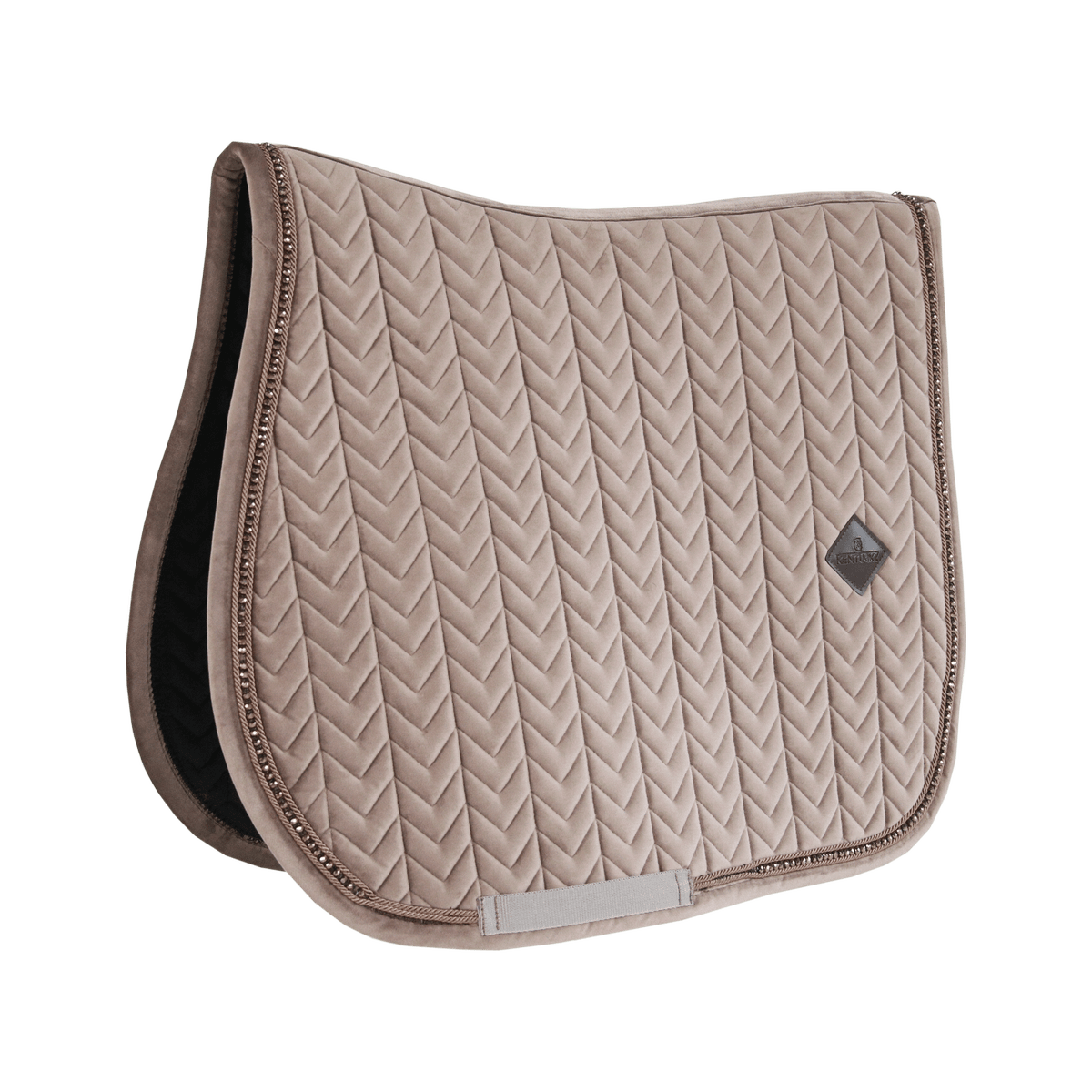 Kentucky Horsewear Saddle Pad Velvet Pearls Jumping - Beige - Kentucky Horsewear - Equiluxe Tack