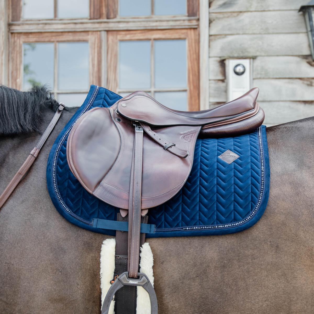 Kentucky Horsewear Saddle Pad Velvet Pearls Jumping - Kentucky Horsewear - Equiluxe Tack