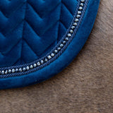 Kentucky Horsewear Saddle Pad Velvet Pearls Jumping - Navy - Kentucky Horsewear - Equiluxe Tack